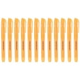 thumbnail image 1 of Orange Highlighter, 12 Pack High Lighters No Bleeds Highliters Pens Neon Clear View Bright Quick Dry Pocket Marker Pen Sticks Chisel Tip Cute for Books Office Adults, Transparent, 1 of 6