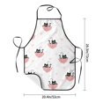 thumbnail image 4 of Naloa 1Pack Adjustable Bib Apron Waterdrop Resistant Cooking Kitchen Aprons for Women Men Chef, Umbrella Cat Print, 4 of 5