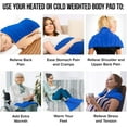 thumbnail image 6 of (2 pack) ComfortCloud Microwavable Xl Heating Pad for Neck and Shoulders and Back, Natural Moist Heat Therapy Pads with Washable Cover, 22" X 13" Blue, 1 Ct, 6 of 11