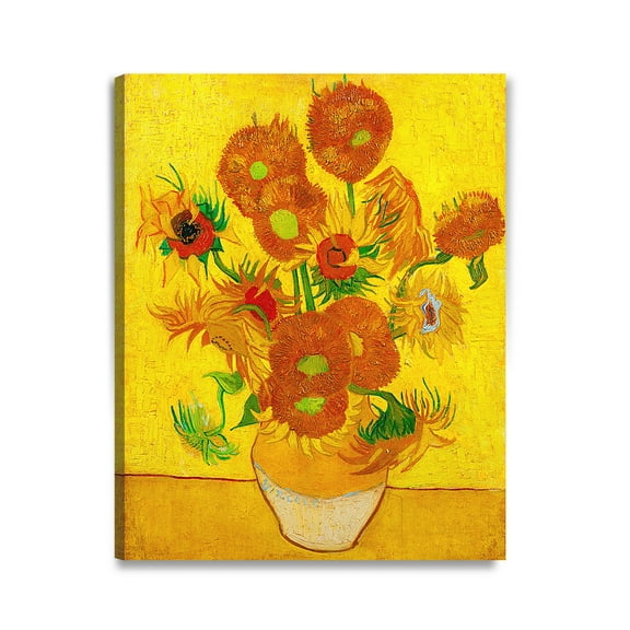DECORARTS - Sunflowers. Vincent Van Gogh Art Reproduction. Giclee Print on Canvas. Wall Art for Home. 40x32"