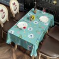 thumbnail image 2 of Pioneer Flower Floral Print Pattern Rectangle Tablecloth 60"x102", Waterproof Polyester Table Cloth, Wipeable Spillproof for Dining Camping Indoor Outdoor, 2 of 6