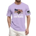 thumbnail image 2 of Hogleaql Mens Usa Flag Graphic Tshirt Crew Neck American Flag Print Short Sleeve Tee Patriotic Casual Independence Day Loose Tshirt Purple M, 2 of 6