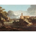 thumbnail image 2 of Jacques Courtois 24x19 Black Ornate Framed Double Matted Museum Art Print Titled: Rocky Valley (Late 1650s), 2 of 5