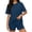 Navy1, variant on LIaqionyy Women 2 Piece Pajama Sets Short Sleeve Lounge Set Soft Crew Neck Top and Shorts Summer Sleepwear