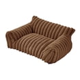thumbnail image 2 of Cama para gatos y perros, portátil, suave, antideslizante, para interiores Café, 2 of 9