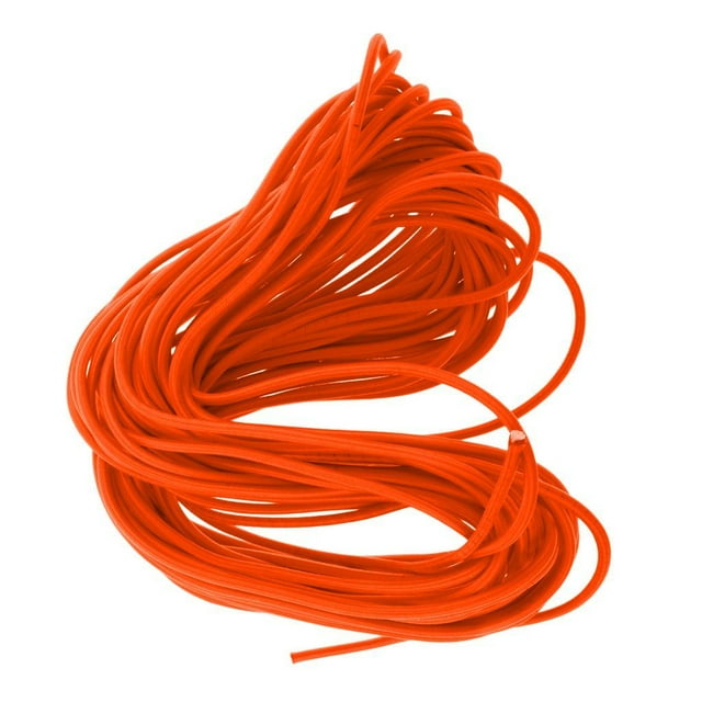 Almencla Heavy Duty 6mm Black Elastic Rubber Rope Shock Cord Lashing Strap DIY Stable - Orange, 50m