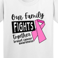 thumbnail image 4 of Inktastic Our Family Fights Together Breast Cancer Awareness Youth T-Shirt, 4 of 5