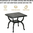 thumbnail image 4 of ZXNYH Cast Aluminum Outdoor Side Table,Anti-Rust Outdoor End Table,Patio Coffee Bistro Table for Indoor,Garden,Porch,Balcony(Round Black), 4 of 7