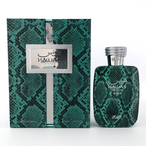 Hawas Private Luceo by Rasasi, 3.3oz Extrait De Parfum Spray for Unisex