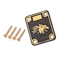 thumbnail image 1 of GV121 Zinc Alloy Square Guitar Neck Reinforcing Plate Neck Base Plate with 4 Screws For Strat TL SQ Style Style Electric Guitar Bass, 1 of 8