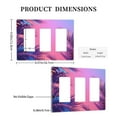 thumbnail image 3 of Neon Color Tropical Plant Switch Cover Decorative Wall Plate 3-Gang Screwless Standard Size, 3 of 5