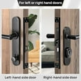 thumbnail image 7 of Door Latch Cover, 2 Pcs Door Latch Guard Plate, L Shaped Security Reinforcement Striker Plates, Cover The Gap Between Door Lock and Door Frame(Black), 7 of 7