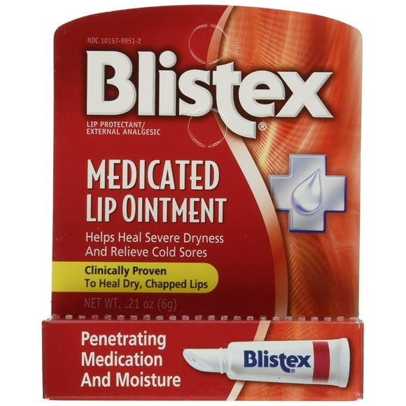 Blistex Pommade Médicamenteuse pour les Lèvres 0,21 oz (Pack de 6)