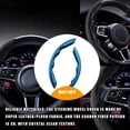 thumbnail image 4 of Embellecedor de marco para volante de coche, pegatina de decoración para camión y automóvil, Kit Interior antideslizante Universal, rojo de Automoción decorativa y accesorios Fibra de Carbono Azul, 4 of 6