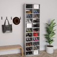 thumbnail image 2 of vidaXL Shoe Cabinet Gray 21.2"x13.3"x72" Chipboard, 2 of 36