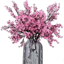 Sinhoon Babys Breath Fabric Cloth Artificial Flowers 6 Bundle Fake Silk Plants Decor Wedding Party Decoration Bouquets(Pink)