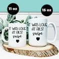 thumbnail image 3 of Love At First Swipe Mug with Quote, Wedding Gift, Couple Funny Gift for Him Her Cute Wedding Coffee Cup Birthday Gift Wife Mug, Holiday Present Coffee Mug Gifts for Friends Wife Anniversary Mug, 3 of 7