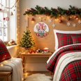 thumbnail image 3 of Welcome Sign for Front Door, Christmas Round Metal Wall Art Wreaths, Xmas Gnomse Gifts Tree Balls Rustic Outdoor Indoor Wall Hanging Sign for Porch Decor Housewarming Gifts 7.9 Inch, 3 of 8