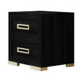 thumbnail image 3 of HMD Deena 2 Drawer Nightstand, Black, 3 of 5