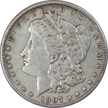 1897 Morgan Dollar VF Very Fine 90% Silver $1 US Coin Collectible