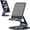 Black, variant on Adjustable Tablet Stand with 360 Swivel Rotation, Foldable Desktop Mount Holder for Hands Free Viewing, Drawing, Compatible with iPad Pro, Air, Mini, Samsung Tablets & More