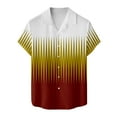 thumbnail image 1 of Camisas Para Hombre Manga Larga Regular Fit Moda para hombre Casual Beach Seaside 3D Impresión digital Hebilla Solapa Camisa de manga corta Top (Gold, M), 1 of 7