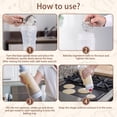 thumbnail image 4 of 2 Packs Of Pancake Batter Dispenser 1000ml Squeeze Mixer Bottle With Stainless Steel Wire Whisk Ball Suitable For Pancakes Crepes Waffle Muffins Qatayef Cupcak, 4 of 7