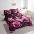 thumbnail image 3 of Castle Fairy Rose Butterfly Twin Bedding Sets,Love Heart Bedding Comforter Set, 3 of 8