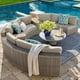 thumbnail image 3 of Outdoor rattan woven sofa outdoor waterproof sunscreen circular arc semi-circular woven combination yard furniture My Lux Decor Round, 3 of 27