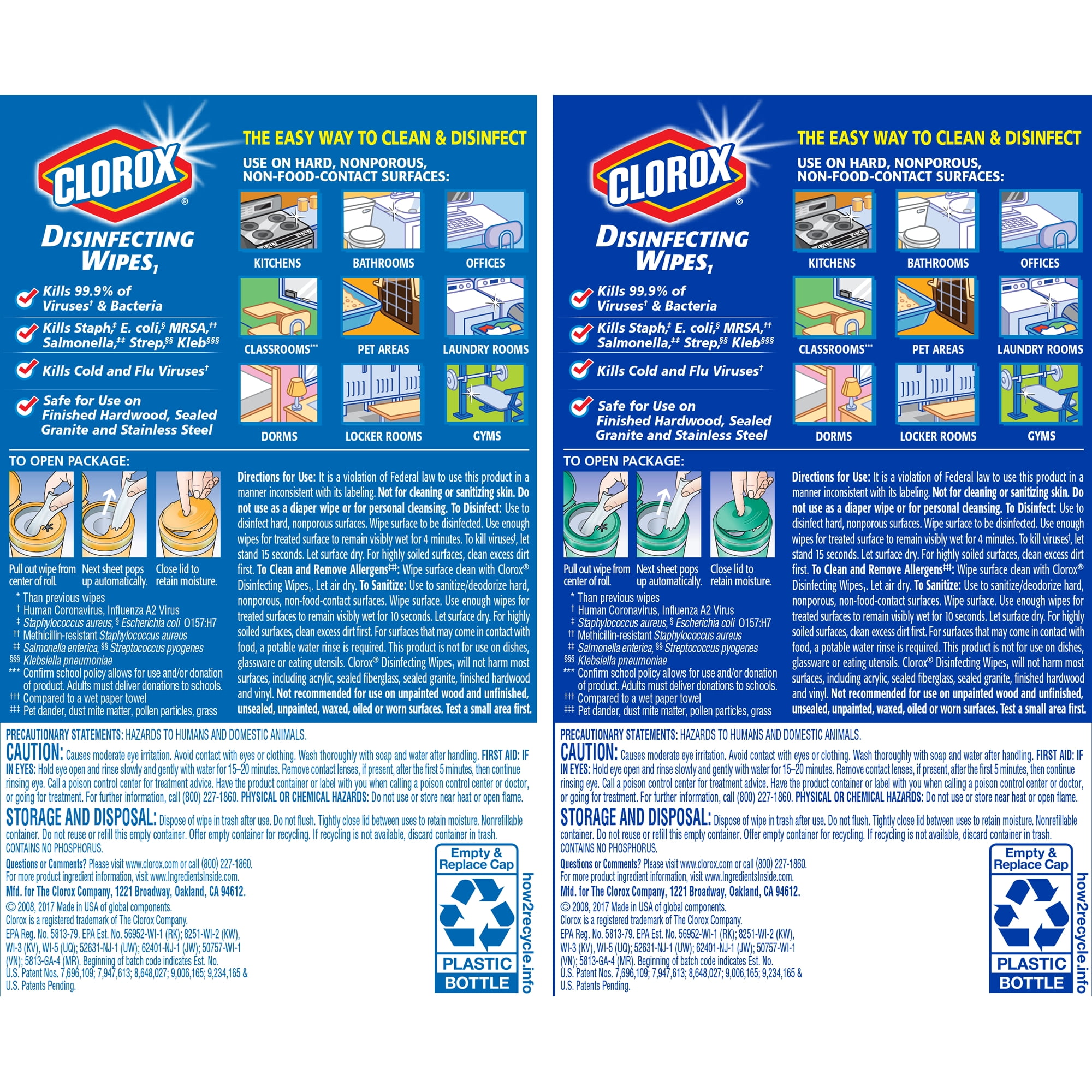 Clorox Disinfecting Wipes (140 Count Value Pack), Bleach Free Cleaning Wipes - 4 Pack - 35 Count Each