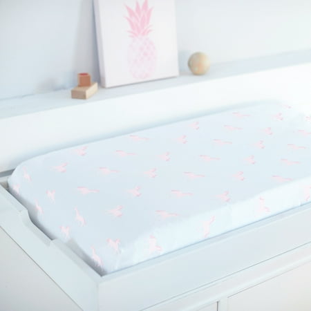 UPC: 0603784753072 | Hello Spud 100% Organic Cotton Jersey Changing Pad Cover Unicorn Pink