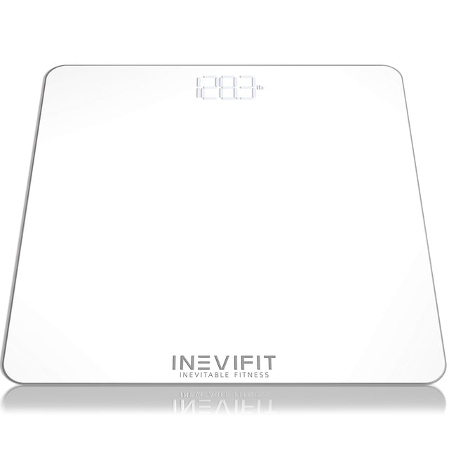 Báscula de baño INEVIFIT, báscula corporal digital de alta precisión. Mide hasta 181 kg. Incluye pilas.