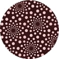 thumbnail image 1 of Ahgly Company Machine Washable Indoor Round Transitional Chocolate Brown Area Rugs, 3' Round, 1 of 7