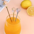 thumbnail image 3 of Shoreew Mixing Spoon Flower Hollowed Design Long Handle Mirror Polished Stainless Steel Ice Cream Spoon Milk Tea Dessert Coffee Stirring Spoon Kitchen Supplies, 3 of 7
