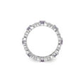 thumbnail image 2 of Gem & Harmony 4/5 Carat Amethyst Band Ring in Sterling Silver for Women, 2 of 4