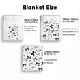thumbnail image 3 of Personalized Name Minimalist Black White Bow Throw Blanket, Lightweight Cozy Warm Digital Print Fabric, for Sofa/Travel/Camping/Living Room/Office/Chair, Home Bedding, 3 of 11