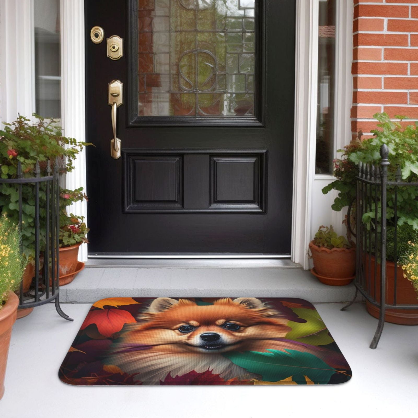 Vsdgher Colorful Leaf Chihuahua Hem Mat 40x60 - Multipurpose Doormat for Indoor & Outdoor Use - Welcome Your Guests with our Entrance Mat