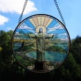 thumbnail image 2 of Christ the Redeemer Rio de Janeiro Stained Glass Suncatcher Window Hanging – Christmas 2025 Holiday Window Hanging for Adventurers, Couples, Families or Friends Who Love Travel, 2 of 5