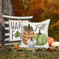 thumbnail image 3 of Happy Fall Pumpkin Decorative Throw Pillow Covers 16 x 16 Set of 4, Autumn Harvest Buffalo Plaid Check Stripes Cushion Case Decor, Thanksgiving Seasonal Farmhouse Home Sofa Couch Decoration, 3 of 5
