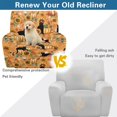 thumbnail image 4 of Kuiaobaty Cat Pumpkin Sunflower Recliner Couch Cover Breathable Reclining Sofa Slipcover Washable Recliner Chair Cover with Elastic Bottom Stretch Reclining Slipcover for Living Room, 4 of 8