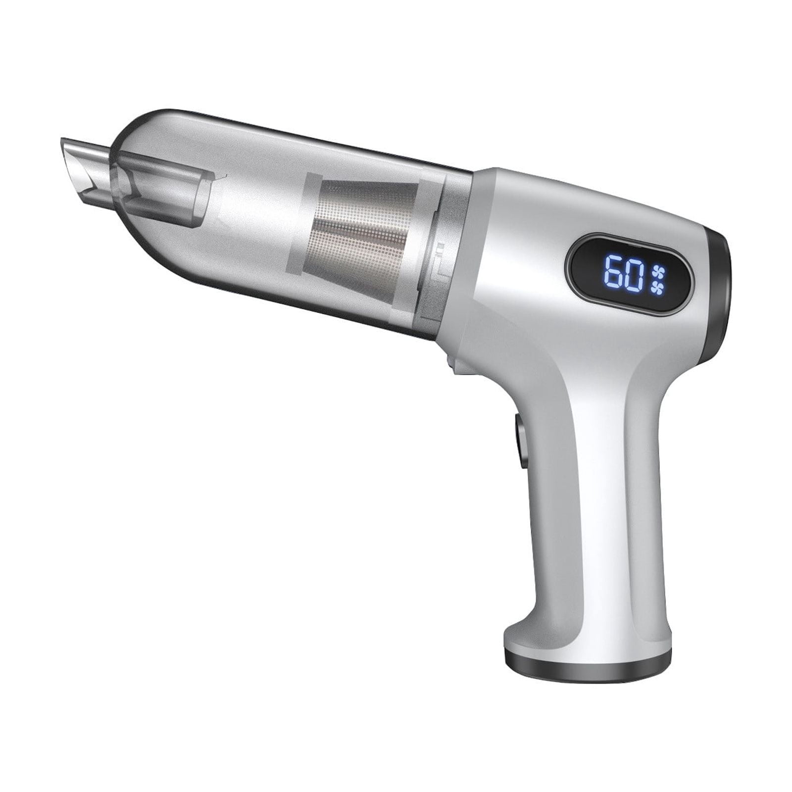 Handheld Vacuum Cleaner 2In1 Portable Rechargeable Car Vacuum Cleaner with Led Display and Multiple Nozzles for Home and Vehicle Use Car Vacuum Cleaner