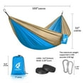 thumbnail image 3 of QUANFENG QF Hammock Portable Single Camping Hammock, Support 330lbs, Blue/Yellow, 3 of 7