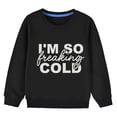 thumbnail image 5 of Elainilye Fashion Toddler Sweatshirt Middle Big Girls Boys Heart Print Long Sleeve Top Sweatshirt Sizes 2-10Y,Black, 5 of 5