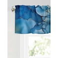 thumbnail image 6 of Valances for Windows Abstract Marble Rod Pocket Cafe Window Treatments Valance Curtains for Kitchen Bathroom Laundry Basement Windows 60"x14", 6 of 9