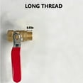 thumbnail image 6 of Garden Hose Shut Off Valve Ball Valve 3/4" GHT Water Hose Shut Turn Off Valve Heavy Duty Hose On Off Valve Brass Shut Off Valve Hose Ball Valve 1Pc Long Handle, 6 of 6