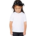 thumbnail image 3 of Sublivie Toddler 100% Polyester Crew Neck Short Sleeve Sublimation T-Shirt, White, 5/6, 3 of 13