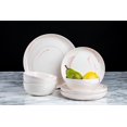 thumbnail image 4 of Thyme & Table Dinnerware Pink Marble Stoneware, 12 Piece Set, 4 of 6
