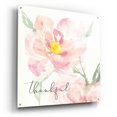 thumbnail image 2 of Epic Art 'Floral Thankful' by Cindy Jacobs, Acrylic Glass Wall Art, 36"x36", 2 of 8