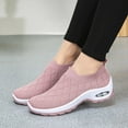 thumbnail image 2 of Mostsola Sneakers for Women Knitted Slip on Sock Shoes Casual Loafers Arch Support Walking Shoes, 2 of 8