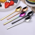 thumbnail image 3 of Visland 2 in 1 Multifunction Spork Spoon Fork Noodle Fruit Salad Kitchen Restaurant Tool, 3 of 7